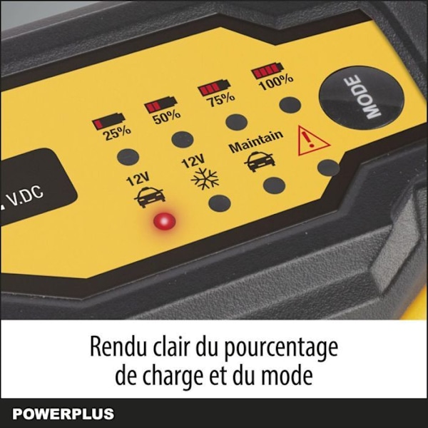 POWX4201 - Intelligent oplader - 12V 60Ah Gul