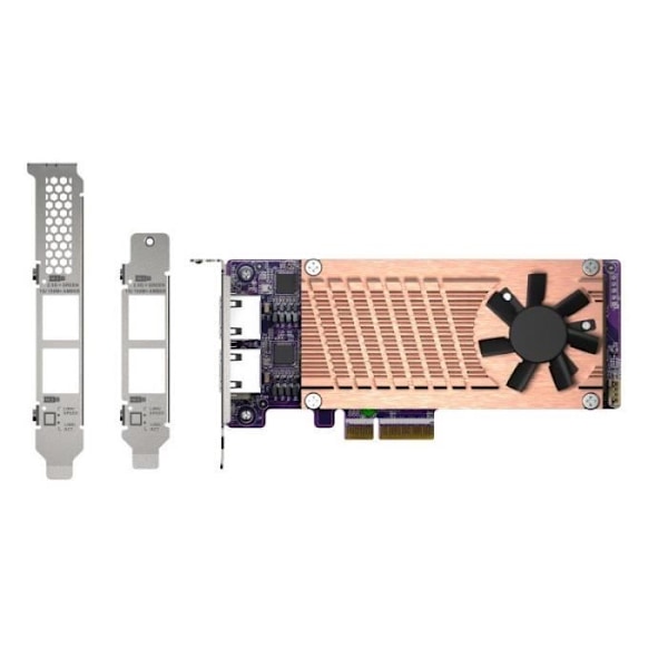 Qnap - 2 x PCIe Gen3 M.2 NVMe SSD-expansionskort - 2 x 2,5 GbE - QM2-2P2G2T