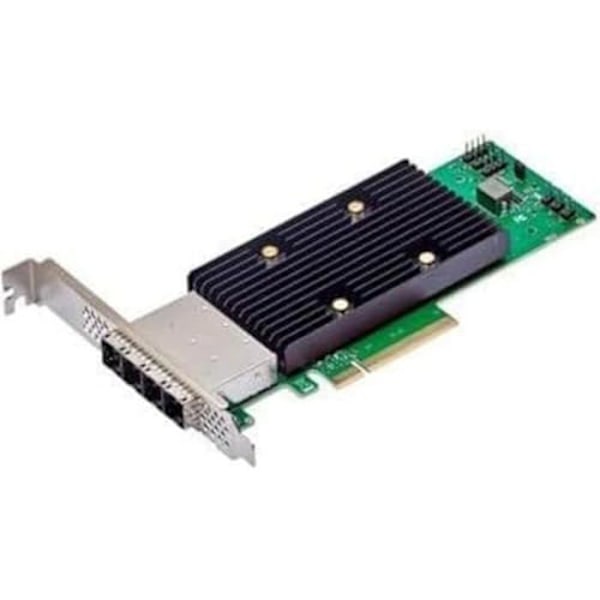 Tallennusohjain - BROADCOM - BCM HBA 9600-16e - SAS/SATA/NVMe - PCIe - Langallinen musta, Vihreä, Hopea