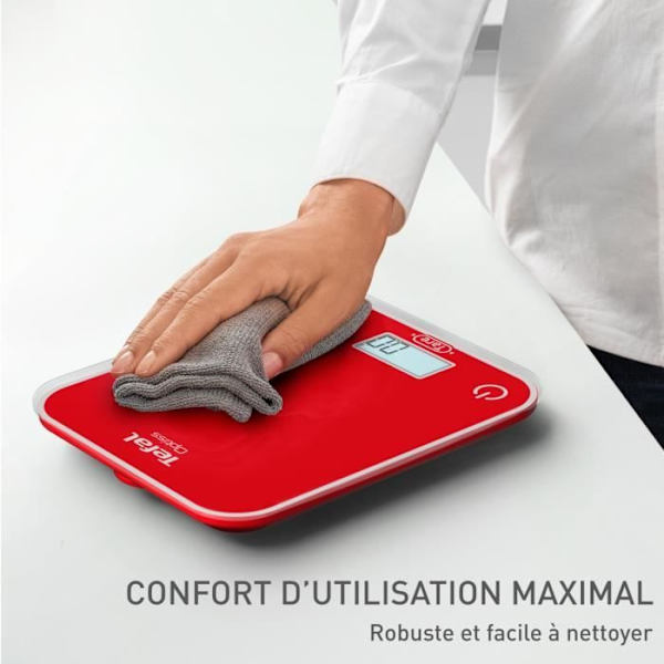 TEFAL Elektroninen keittiövaaka Taustavalaistu näyttö Kapasiteetti 5kg Raspberry BC50U3V0 Hallon