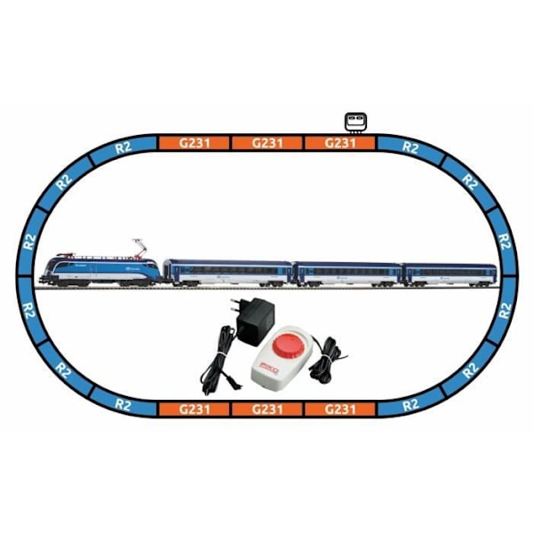 Piko Starter Kit Matkustajajuna Taurus Railjet IC Čd VI-57179