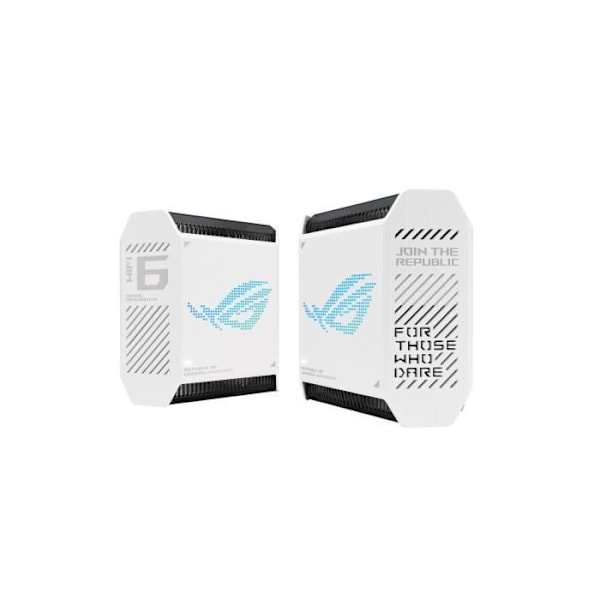 AX Tri Band 10000 Mbps trådløse Wi-Fi-routere - ASUS ROG Rapture GT6 Hvid