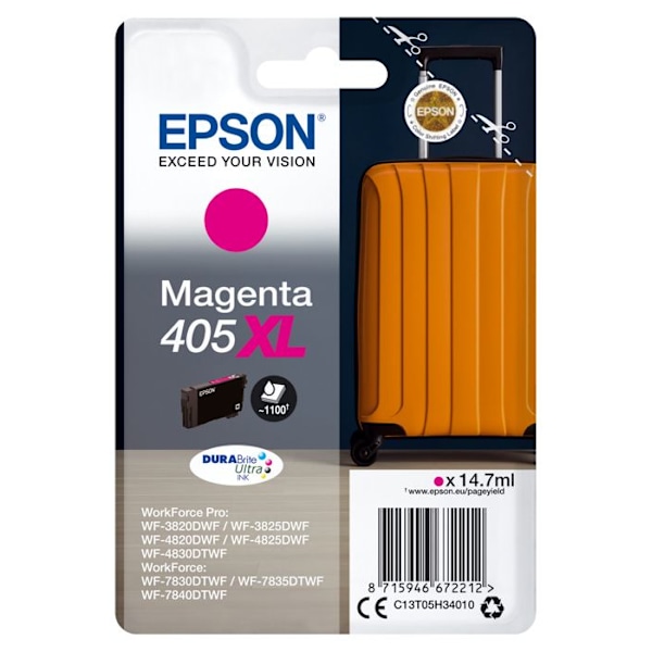 EPSON Singlepack Magenta 405XL DURABrite Singlepack Magenta 405XL DURABrite Ultra Ink
