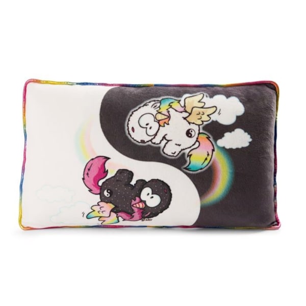 Nici Kudde - 48414 - Rektangulär Enhörningskudde Rainbow Yin - Rainbow Yang 43x25cm
