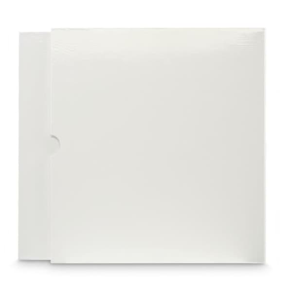 Mapp - Vit - 4 Ringar - Bredd 70 mm - Med Utbytbart Etikett - Fodral Ingår Vit