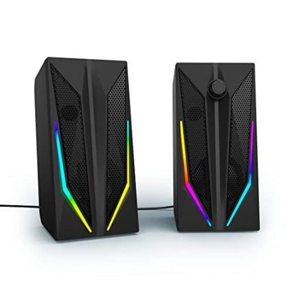Enceinte Gaming 2.0 - URAGE - BLAST-R 200 - Svart - Trådbunden - RGB-belysning i flera färger