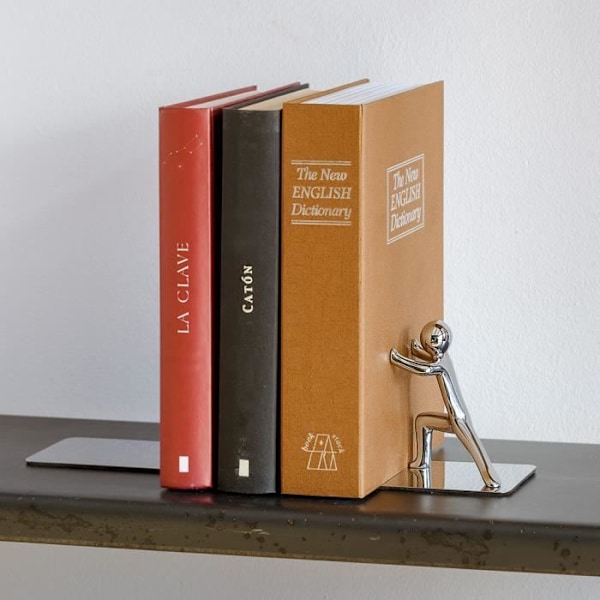 Serre-livres 'Mister Strong' krom zink sort