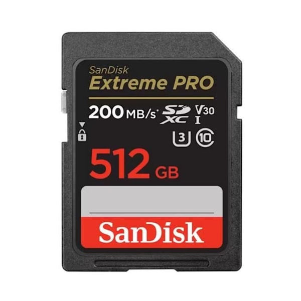 SDHC SDXC-minneskort Sandisk Extreme Pro 512GB SDXC 200MB/S 140MB/S UHS-I V30