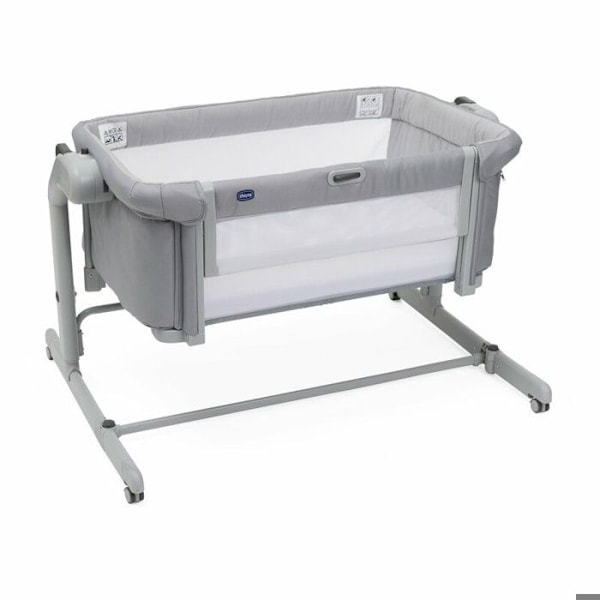 CHICCO - Next2me Magic Evo Grey Mist Co-Sleeping Cradle Grå og hvid