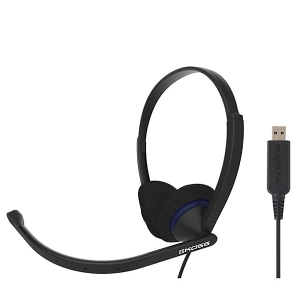 Kuulokkeet - KOSS - CS200 USB - Meluämistävä Mikrofon - Stereo - Musta