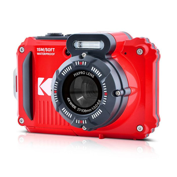 Kodak Pixpro WPZ2 vedenpitävä kompaktikamera punainen - 0819900014020 Punainen