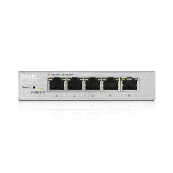 ZYXEL GS1200-5 5-portars hanterbar Ethernet-switch - 2 lager stöds - Twisted Pair - Desktop Silver