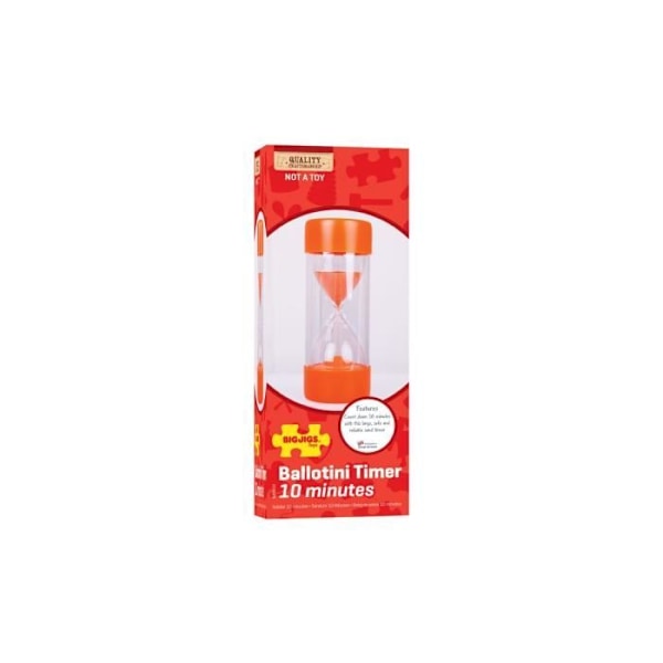Timer/timeglas - BIGJIGS - Ballotini - 10 minutter - Plast - Beige Beige