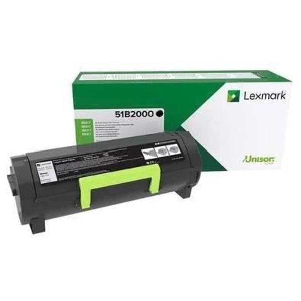 Lexmark 51B2000 sort tonerpatron, returprogram