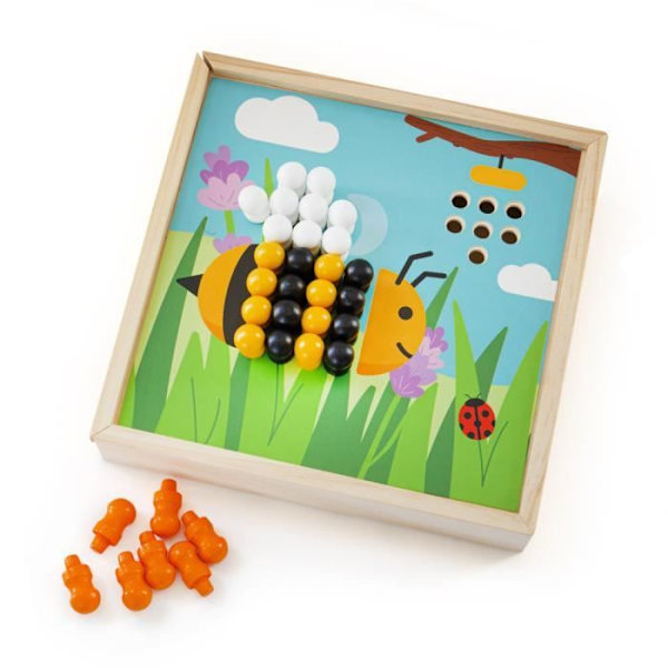 Puu-palapeli - Bigjigs Toys - Puutarhan nasta - 4 kuvaa - 3-vuotiaille ja sitä vanhemmille - Monivärinen Flerfärgad