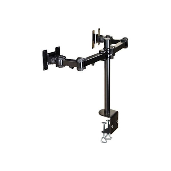 Skrivebordsbeslag til 2 LCD-skærme - NEWSTAR Full Motion Dual Desk Mount (klemme) FPMA-D960D - Sort Sort