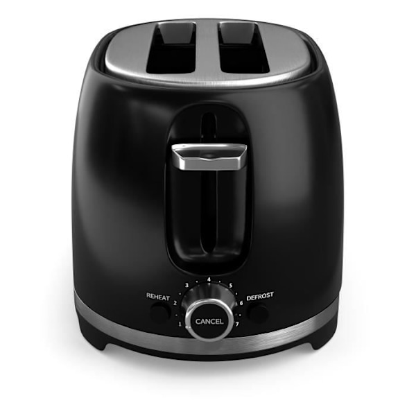 TESLA - TS200BX - Brødrister - 2 skiver - Aftagelig krummebakke - Optøning - Effekt 850W - Sort