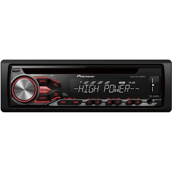 Bilradio - Pioneer - DEH-4800FD - USB - iPod - AUX-ingång - 4x100W max