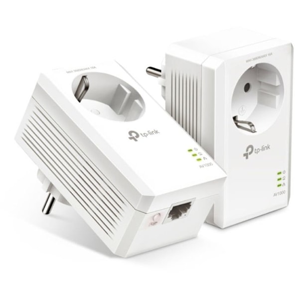 CPL - TP-Link - AV1000 - 1000Mbps - Paket med 2 - Svart