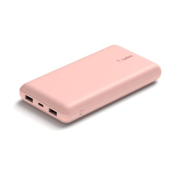 TELEFON, Power bank, POWER BANK STANDARD, Belkin 20k Power Bank Usb-a&c 15w Pink Gd specifikationer hovedfarve Pink Antal