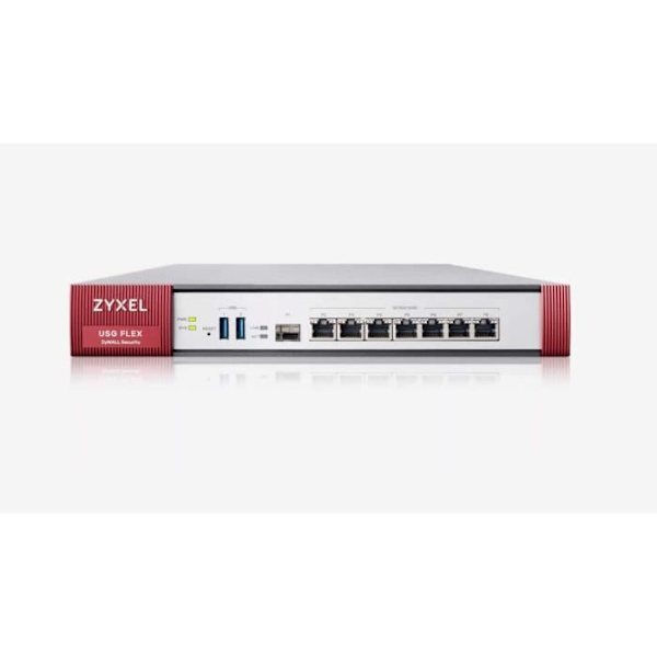 ZYXEL ZyWALL USG FLEX 200 -reititin - UTM-paketti - Palomuuri - 1 vuoden AV+IDP, AS, CF - GigE - Telineeseen asennettava