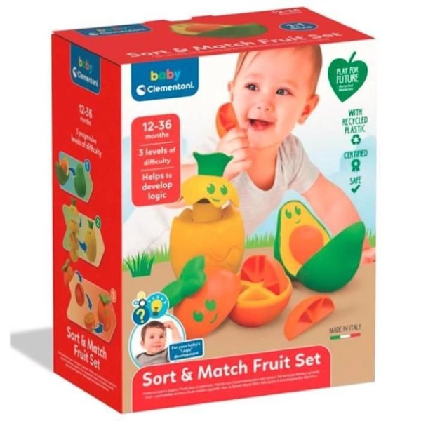 Opetuslelu - CLEMENTONI - Baby Fruit Puzzle - Valkoinen - Mixed