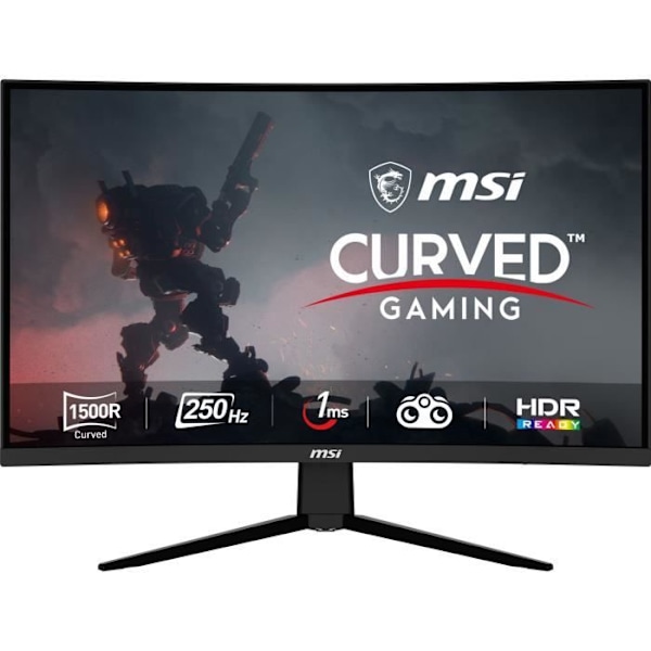 Buet PC Gamer-skærm - MSI - Optix G32C4X - 31,5" VA FHD 1ms - 250Hz - 2 x HDMI (2.0) - 1 x DP (1.2a) - 1 x DC-stik