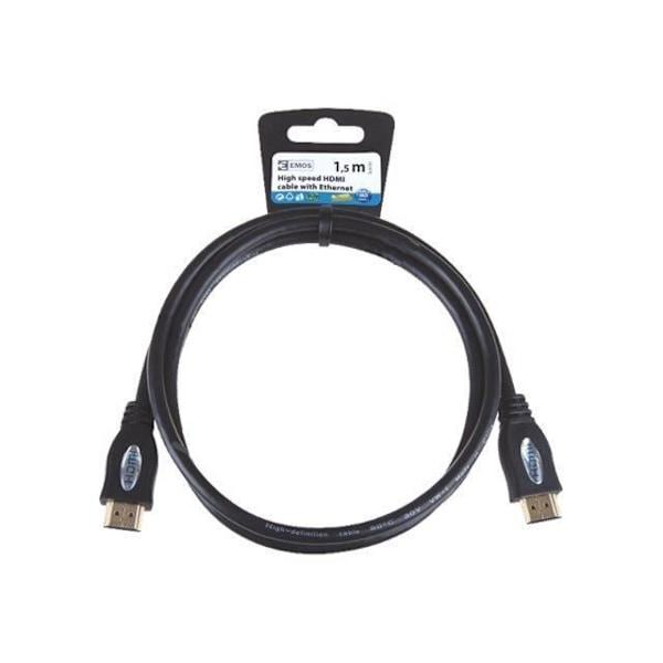 EMOS HDMI-kabel med Ethernet 1,5m - 4K-understøttelse - ARC og 3D