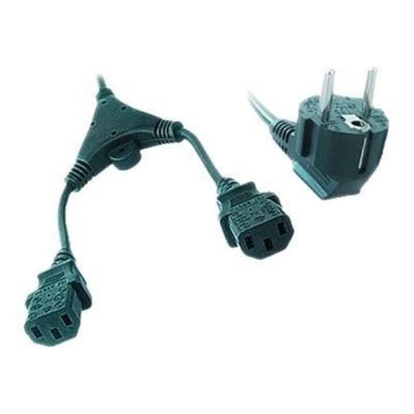 Gembird PC-186-ML6 elektrisk kabel Sort 2 m CEE7/4 - Elektriske kabler (2 m, hanstik / hunstik, CEE7/4, sort)