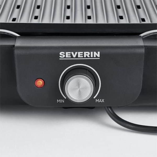 Elektrisk bordgrill - SEVERIN - PG8556 - Grillplancha med ribbet non-stick tallerken sort