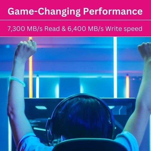 SSD - KIOXIA - EXCERIA PRO - 1 To, M.2, 7300 Mo/s læsning, 6400 Mo/s skrivning, til bærbar computer