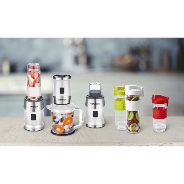 CONCEPT husholdningsapparater SM3391 “FRESH & NUTRI” smoothieblender 700 W hvid 1200 ml hakkemølle