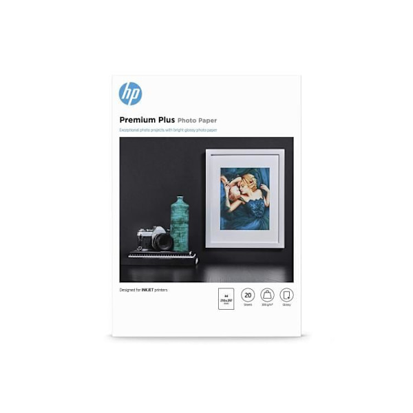 HP Premium Plus -valokuvapaperi - 300 g/m2 - A4 - 20 arkkia