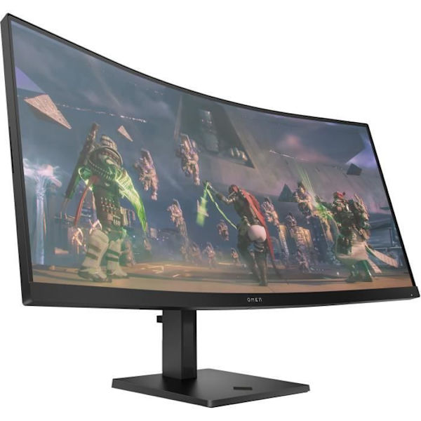 34' (86,4 cm) skærm - WQHD 3440 x 1440, buet VA-panel - 1500R, 165 Hz - Responstid 1 ms, 2 HDMI - 1 DisplayPort Sort