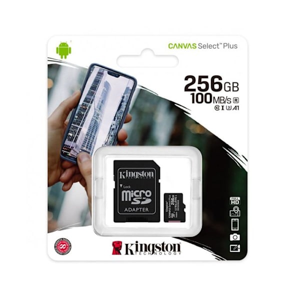 KINGSTON Canvas Select Plus 256 GB A1 / Video Class V30 microSDXC UHS-I hukommelseskort