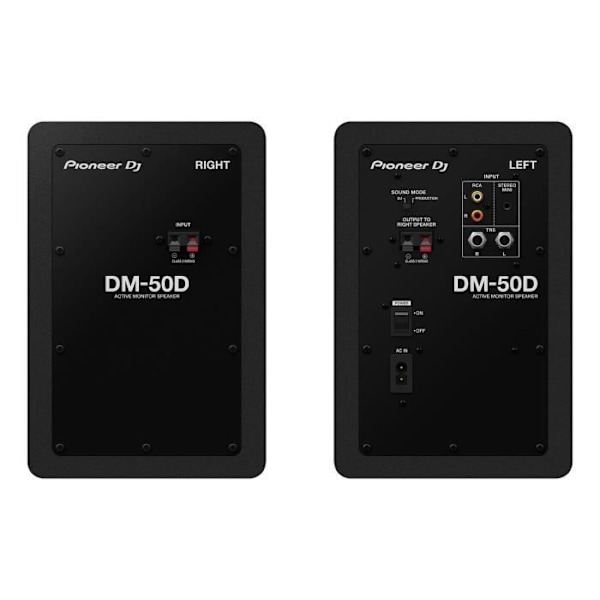 Overvågningshøjttalere - PIONEER DJ - DM-50D - 2x25W - Basrefleks - Sort sort
