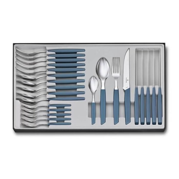 Ménagère 24 stk - VICTORINOX - Swiss Modern - Rustfrit stål - Polypropylen - Bule. Blåhoved