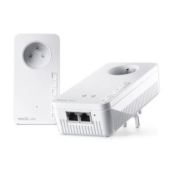 Devolo Magic 2 WiFi næste - Startsæt - bridge - GigE, HomeGrid - 802.11a/b/g/n/ac - Dual-band - Vægforbindelse -