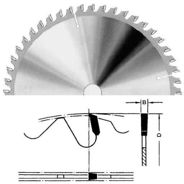HM-sahanterä - Güde - 1818 - 505 x 30 x 3,6 mm - 40 hammasta - Max. nopeus 5000 min-1
