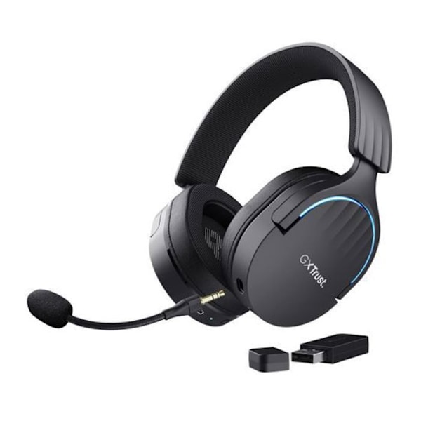 Trust Gaming Fayzo Wireless Gaming Headset Bluetooth + 2,4 GHz, 7,1 Surround Sound, 22h batteri, RGB PC PS5 PS4 Switch Gaming Headset