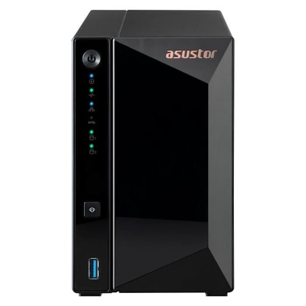 NAS-server - ASUSTOR Drivestor 2 Pro Gen2 AS3302T v2 - 2 fack - Realtek RTD1296 - 2 GB DDR4 - LAN 2,5 GbE