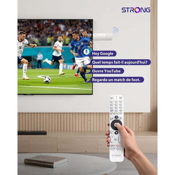 STRONG - LEAP-AIR - Streaming Box Google TV 4K - Chromecast - Wifi - Bluetooth - Google Assistant - Dolby Atmos/Vision - HDR