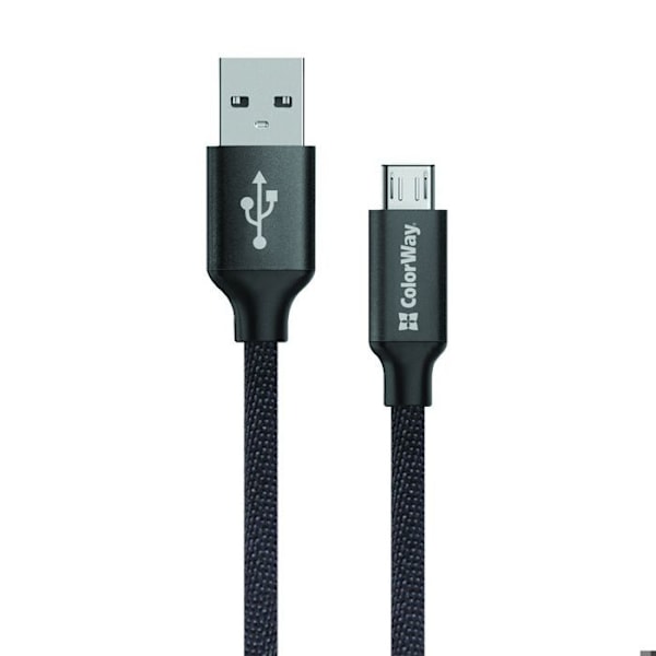 Kabel Datum, USB, Micro-USB, 2,1 A, 1 m - ColorWay (CW-CBUL004-MT) - Svart
