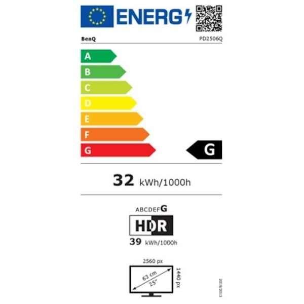 BenQ PD2506Q IPS 2560 x 1440 px 25" skærm