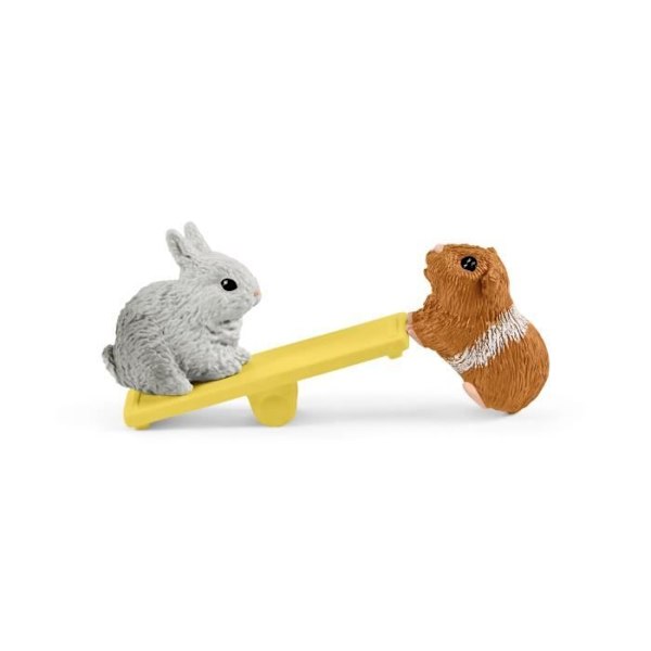 Hus til kaniner og marsvin, figur og tilbehørsæske, gave til drenge og piger - Toy 3 Years og + -schleich Flerfärgad