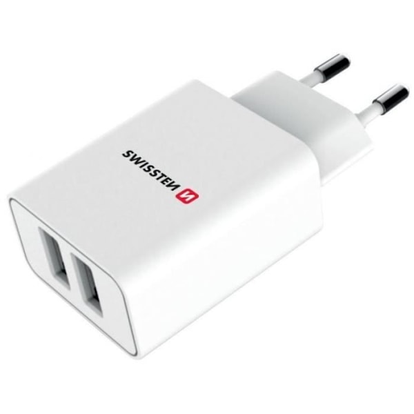 SWISSTEN smart strømforsyning ic 2x usb 2.1a strøm + usb kabel - 22051000