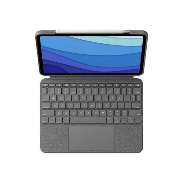 Tangentbord och foliofodral - Logitech - Combo Touch - Bakgrundsbelysning - Trackpad - QWERTZ Tyskt