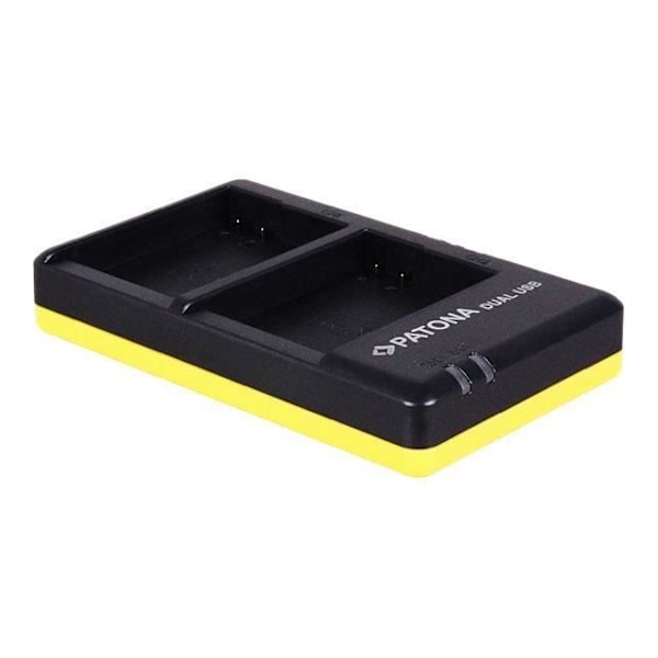 USB-batterilader - PATONA - Dobbeltoplader - 700 mA - Kompatibel med Nikon D3200 til D5600 Sort