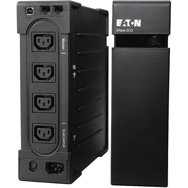 Invertteri - EATON - Ellipse ECO 1200 USB IEC - Off-line UPS - 1200VA (8 IEC-liitäntää) - Ylijännitesuoja - USB-portti - EL1200USBIEC
