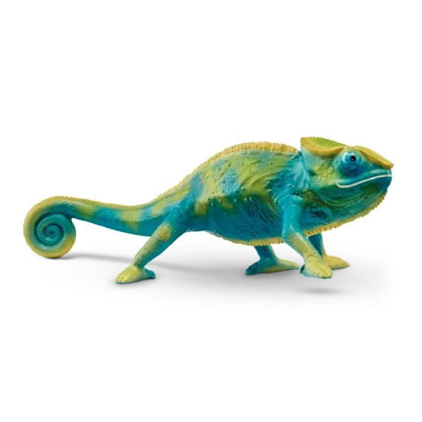 Figurine Kameleon, figurine der ændrer farve med varmen, legetøj til børn fra 3 år, Schleich 14858 WILD LIFE Flerfärgad
